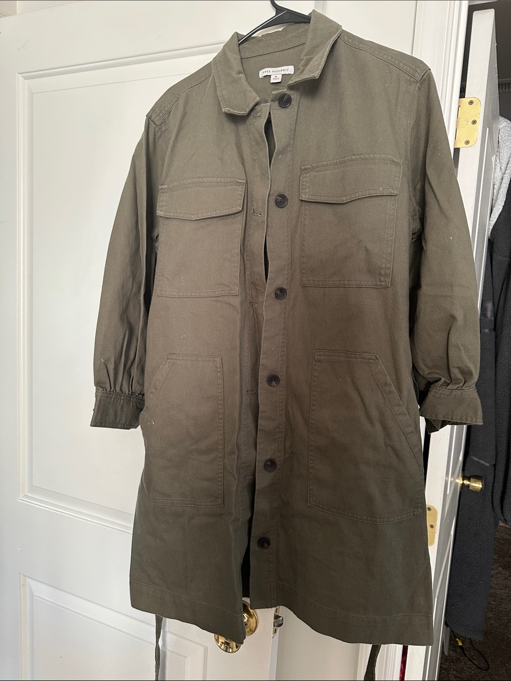 Olive Utility Jacket Dress